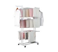 Herzberg – Séchoir multifonctions HG8034-WHT – 20 m d'étendage, acier inoxydable – Blanc