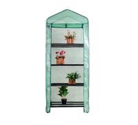 Herzberg, Serre de Jardin à 4 Niveaux Herzberg HG8001-VERT | structure tubulaire, housse transparente, 4 niveaux, porte enroulable, pour balcon terrasse jardin