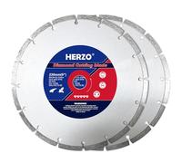 HERZO Disque Diamant 230 mm pour Beton, Granit, Pierre, Marbre, Maçonnerie, Brique - Disque a Tronconner Diamant pour Meuleuse