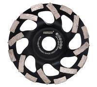 HERZO Disque Diamant Abrasif 125 à Meuler le Béton. Meule Abrasive pour Poncer Béton, Pierre, Granit