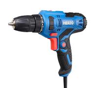 HERZO Perceuse/Visseuse Réglage Double Vitesse 300W 20 + 1 couple avec 4m durée cable à domicile quotidienne travaux de forage