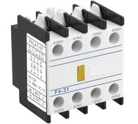 Heschen Blocs de contact auxiliaires pour contacteur AC, F4-31, 4 pôles, contacts 3NO 1NC, montage avant, connexion à vis, compatible avec les contacteurs AC série CJX2