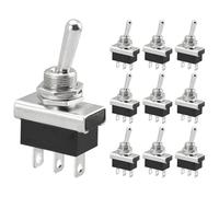 Heschen Commutateur à bascule en métal, KN3D-102, 12V 25A, On/On, 2 positions 3 broches, pour éclairage de tableau de bord (10)
