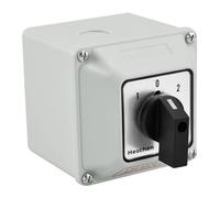 Heschen Commutateur de changement de came rotatif universel, SZW26-20/D303.3D-BX, 660V 20A, 3 positions, 3 phases 12 bornes, CE, avec interrupteur maître extérieur LW28-20/4 (Boîte plus grande)