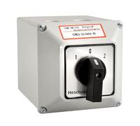 Heschen Commutateur rotatif universel SZW26-63/D404.4D 660V 63A ON-OFF-ON 3 positions 4 phases 4NO+4NC 16 bornes CE avec interrupteur principal boîtier extérieur LW28-63/4