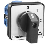Heschen Commutateur universel rotatif SZW26-20/0-3.2 660 V 20 A 4 positions 2 phases 6 bornes CE