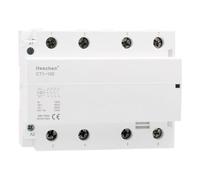 Heschen Contacteur AC domestique CT1-100, 4 pôles normalement ouverts, tension de bobine AC 220 V/240 V, montage sur rail DIN 35 mm