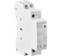 Heschen Contacteur AC domestique, CT1-16, Ie 16 A, 4 broches, quatre normalement ouverts, tension de bobine AC 220/240 V, montage sur rail DIN 35 mm