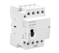 Heschen Contacteur AC modulaire domestique HS1-32M/22 32 A 4 pôles, 2NO 2NC, 220 VAC Bobines, montage sur rail DIN 35 mm, avec interrupteur de commande manuel