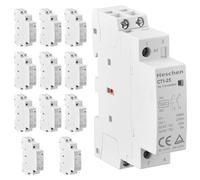 Heschen Contacteur alternatif de ménage, CT1-25, 2 Pole deux normalement ouvert, AC 220V/230V Tension de bobine, 35 mm DIN sur rail (12)