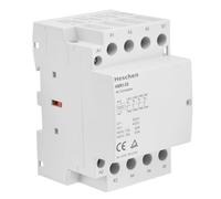 Heschen Contacteur domestique AC, HSR1-32, Ie 32A, 4 pôles, quatre normalement fermés, tension de bobine AC 220V/240V, montage sur rail DIN 35mm, homologué TUV
