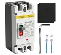 Heschen Disjoncteur DC à boîtier moulé MCCB, 2 Pôles, DC550V, Disjoncteur Photovoltaïque, pour Système Solaire PV Panneaux Solaires Système de Grille (250A,HSM1PV-250)