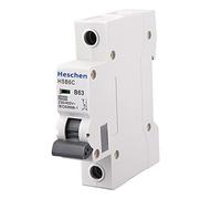 Heschen Disjoncteur miniature HSB6C, courant 63 A, 1 pôle, type B, capacité de coupure 6 kA, montage sur rail DIN