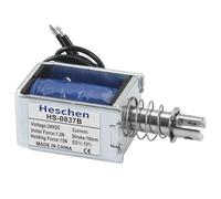 Heschen Électro-aimant solénoïde, HS-0837B, DC24V15N, course de 10 mm, serrure de porte à cadre ouvert de Type push-pull