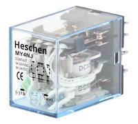 Heschen Gereral usages groupe électrogène MY4NJ 12VDC Coil 3A 220VAC/24VDC 4PDT Indicateur LED 14 broches Bornes
