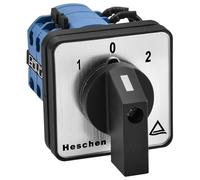 Heschen Interrupteur à came universel 20 A 660 V, SZW26-20/ZC.VV.3 Interrupteur réversible 3 positions (1-0-2), interrupteur rotatif 3 phases précâblé avec 12 bornes pour contrôle du moteur, certifié