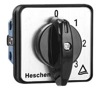 Heschen Interrupteur à cames universel 20 A 660 V SZW26-20/0-4.2 Interrupteur à niveau 5 positions (0-1-2-3-4), interrupteur rotatif avec 8 bornes pour commutation de charge à 4 voies, CE