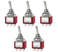 Heschen miniature Interrupteur à bascule Mts-202 On-on DPDT 6 broches, 2 A 250 V, 5 A 120 V, Lot de 5