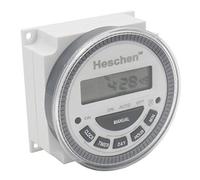 Heschen Minuteur programmable numérique LCD hebdomadaire 220 V 16 A SPST 4 | CN304,1 HP 125 VAC, 2 HP 250 VAC 20 A 30 VDC, fréquence 50/60 Hz, module de contrôle de l'alimentation automatisé