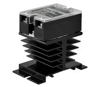 Heschen Relais statique monophasé DC/AC, SSR-40DA, entrée 4-32VDC, sortie 24-480VAC, 40A 50-60Hz, avec dissipateur thermique