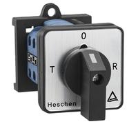 Heschen Sélecteur à came rotative universel à commutation, SZW26-20/LH3.3-B11R, montage sur rail DIN de 35 mm, 660 V 20 A 4 positions 3 phases 12 bornes CE/TUV homologué