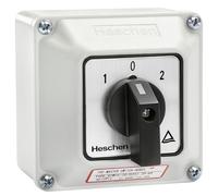 Heschen Sélecteur de came rotatif universel, SZW26-20/D202.2D, 660V 20A, ON-OFF-ON, 3 positions 2 phases 8 bornes, avec interrupteur principal boîtier extérieur (Boîte Plus grand)