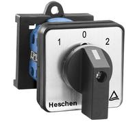 Heschen, SZW26-20/D202.2-B11R Commutateur universel à cames pour montage sur rail DIN 35 mm 660 V 20 A ON-OFF-ON, 3 positions, 2 phases, 8 bornes, homologué CE/TUV