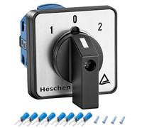 Heschen SZW26-20/D202.2 Interrupteur universel rotatif à came 660V 20A ON-OFF-ON 3 positions 2 phases 8 bornes CE
