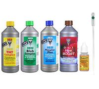 Hesi Hest Kit de démarrage Medium TNT + complexe de fleurs + phosphore Plus + boost 1 litre + Super VIT 10 ml