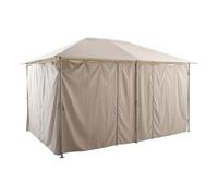 Rideau, moustiquaire SANTORINI Beige Lin Pour 4 x 3 m - 1 côté 2,6 1,9 Polyester Hespéride