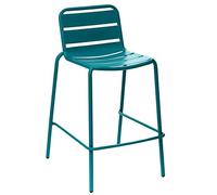 Hespéride Chaise de Bar empilable Phuket Bleu Canard