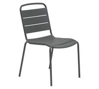 Chaise de jardin empilable ALEGORIA Graphite Acier traité époxy, Traitement anti-rouille renforcé Hespéride