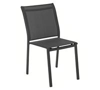 Chaise de jardin empilable ESSENTIA Anthracite Graphite Aluminium traité époxy, Texaline Hespéride