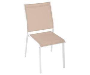Hespéride Chaise de Jardin empilable Essentia Lin & Blanc
