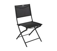 Lot de 4 chaises jardin pliantes MODULA Anthracite Graphite Acier traité époxy, Texaline Hespéride