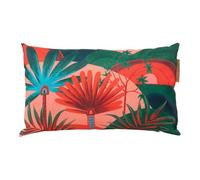Hespéride - Coussin Décoratif d'Extérieur Maoria Motif Jungle, 50 x 30 cm, Déhoussable, Déperlant - pour Salon de Jardin, Terrasse, Balcon