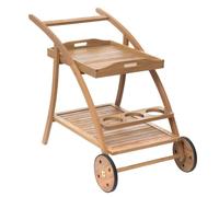 Hespéride Desserte de jardin Tiwi 2 étages en acacia avec roues – Certifié FSC®