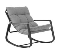 Fauteuil à bascule FELINIO Gris Acier traité époxy, Traitement antirouille renforcé Hespéride