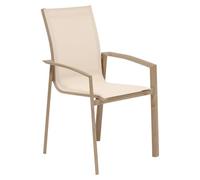 Fauteuil de jardin AXANT Lin / Honey Aluminium traité époxy, Texaline Hespéride