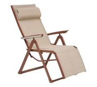 HESPERIDE - Fauteuil de Jardin Inclinable Decima - Lin/Acajou - Aluminium - Mobilier d'Extérieur pour Terrasse Balcon Patio