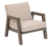 HESPERIDE - Fauteuil de Salon de Jardin Axiome 77 x 69 cm - Aluminium Anti Corrosion, Coussins Déperlants, Déhoussables - pour Terrasse, Balcon