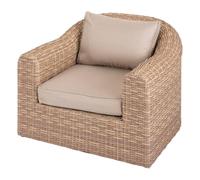 Fauteuil de salon jardin MOORÉA Savana Aluminium traité époxy, Résine tressée synthétique, Polyester Hespéride