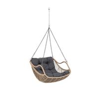 Fauteuil oeuf suspendu GIBRALTAR Ardoise Acier traité époxy, Résine tressée synthétique, Polyester Hespéride