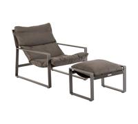 Hespéride Fauteuil relax de jardin Lambinio Gris foncé (Graphite) Aluminium traité époxy Oléfine