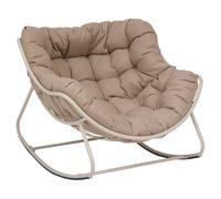 Fauteuil à bascule PAOPAO Argile Acier traité époxy, Traitement anti-rouille renforcé, Polyester Hespéride