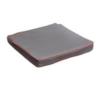 Galette de chaise Piping - 40 x 40 cm - Gris et corail