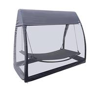 Hamac moustiquaire TRINIDAD Ardoise 233 x 138 203 cm - Acier traité époxy, Texaline Hespéride