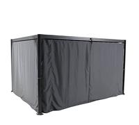 Hespéride Rideaux pour pergola BELIZE Ardoise 4 x 3 m Polyester L.214 H.330 cm