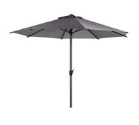 Hespéride - Parasol Droit Rond Loompa Ardoise - 3m - Protection UV, Toile Amovible Déperlante et Inclinable - Structure Acier Traité Antirouille
