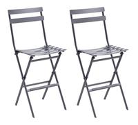 Hespéride Lot de 2 chaises Hautes pliantse de Jardin Greensboro Graphite